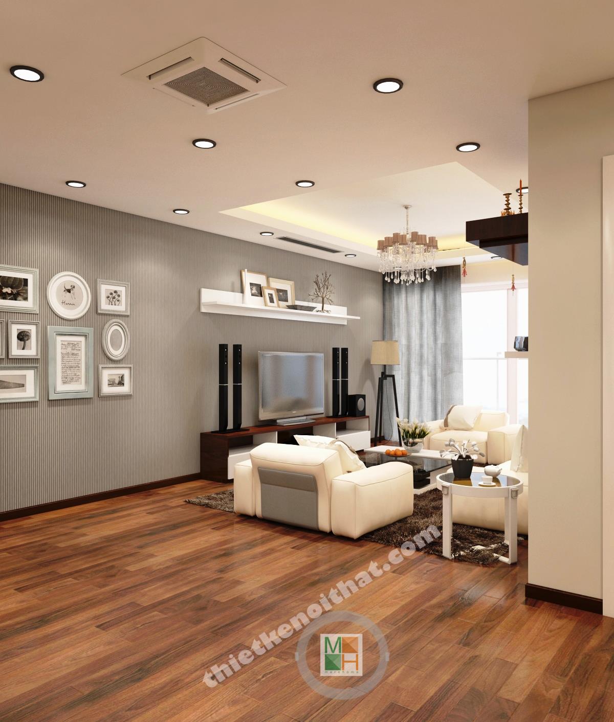 Thi công căn hộ hiện đại nhà anh Thắng tại Mandarin Garden Hòa Phát
